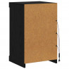 Komoda LED Czarny Dąb 41 x 37 x 67 cm Materiał drewnopochodny