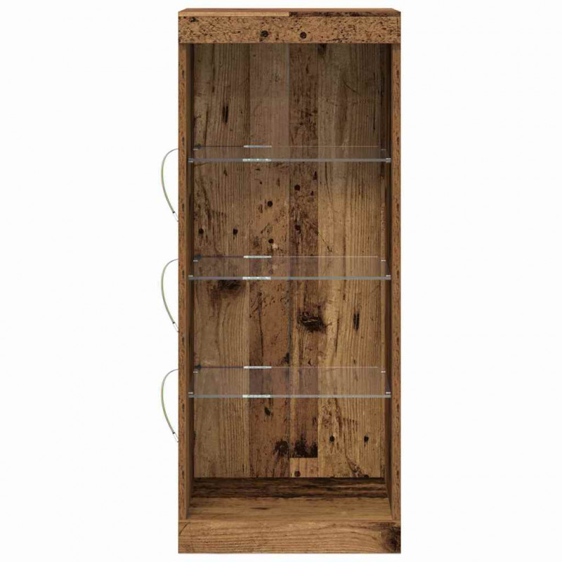 Komoda LED Ze LED Lights Stare drewno 41 x 37 x 100 cm