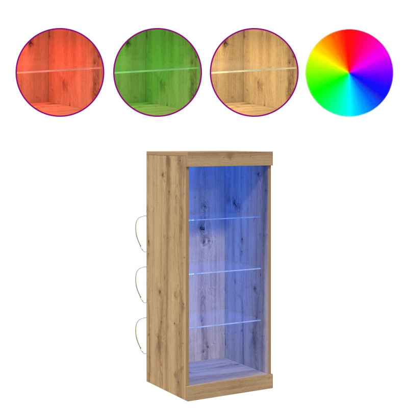 Komoda LED Ze LED Lights Dąb rzemieślniczy 41 x 37 x 100 cm