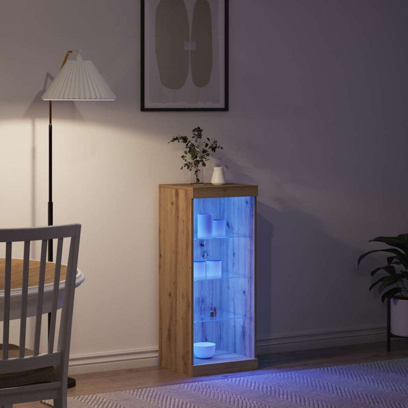 Komoda LED Ze LED Lights Dąb rzemieślniczy 41 x 37 x 100 cm