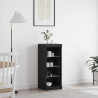 Komoda LED Czarny Dąb 41 x 37 x 100 cm Materiał drewnopochodny