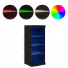 Komoda LED Czarny Dąb 41 x 37 x 100 cm Materiał drewnopochodny