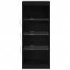 Komoda LED Czarny Dąb 41 x 37 x 100 cm Materiał drewnopochodny