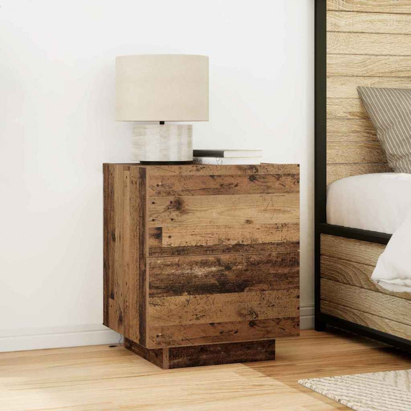 Szafka Nocna z szufladą 2 pcs Stare drewno 45 x 40 x 55 cm
