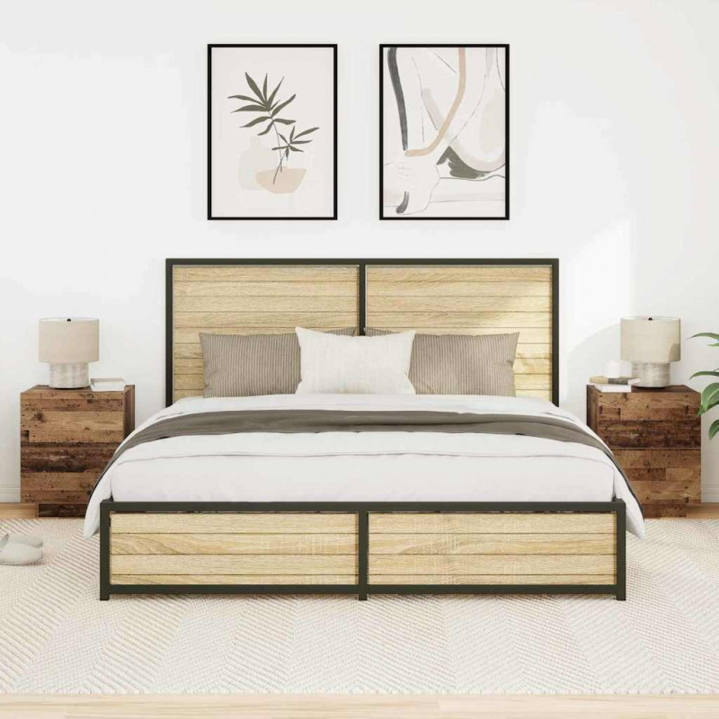 Szafka Nocna z szufladą 2 pcs Stare drewno 45 x 40 x 55 cm