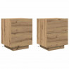 Szafka Nocna z szufladą 2 pcs Dąb rzemieślniczy 45 x 40 x 55 cm
