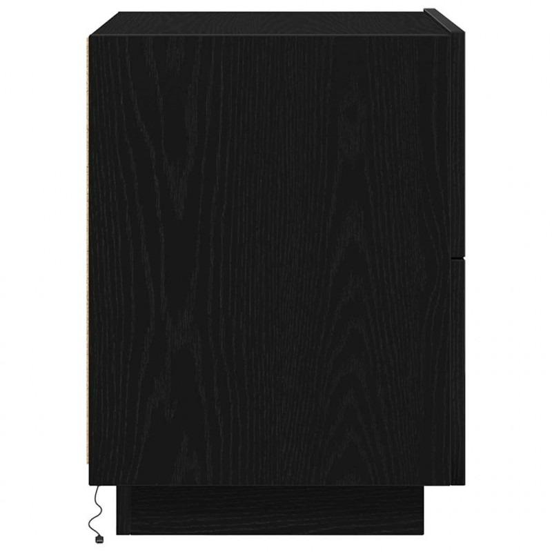 Szafka Nocna Czarny Dąb 45 x 40 x 55 cm Materiał drewnopochodny