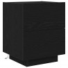 Szafka Nocna z szufladą 2 pcs Czarny Dąb 45 x 40 x 55 cm