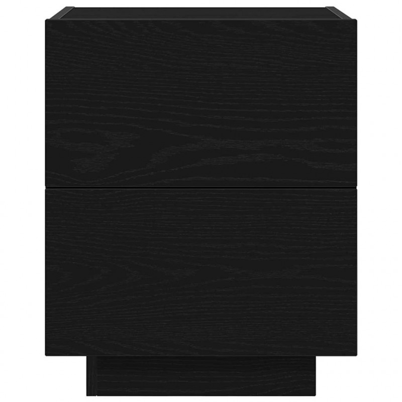 Szafka Nocna z szufladą 2 pcs Czarny Dąb 45 x 40 x 55 cm