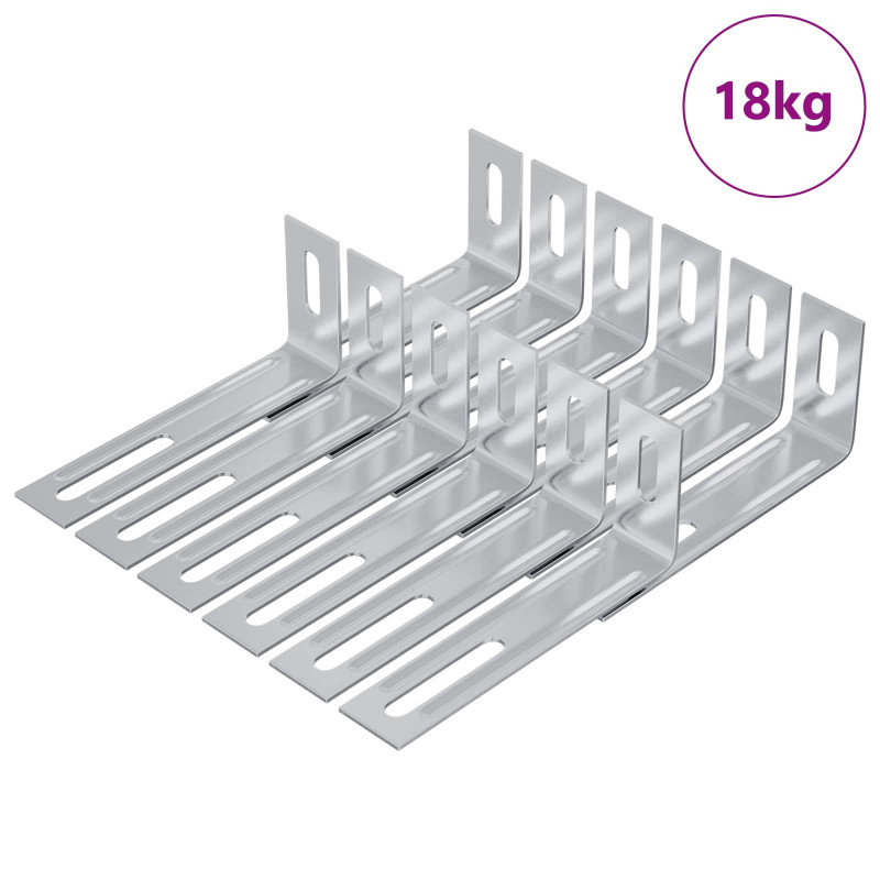 Uchwyt antyprzewrócenia Gładki 1268 pcs Srebrny Żelazo