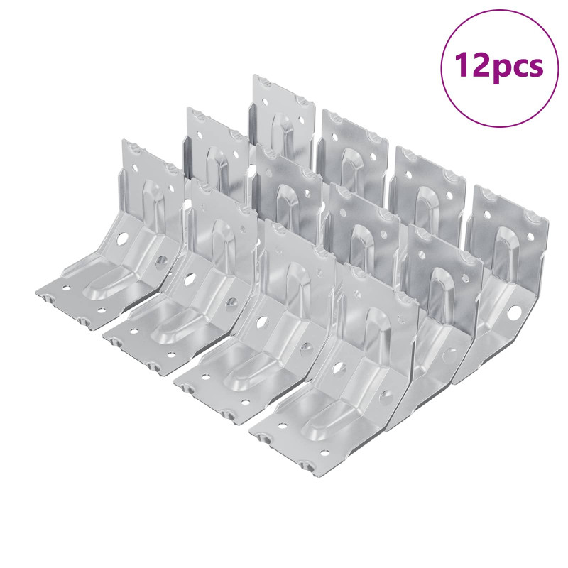 Uchwyt 12 pcs Powlekana cynkiem 106 x 55 x 1,5mm Stal