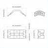 Uchwyt 12 pcs Powlekana cynkiem 106 x 55 x 1,5mm Stal