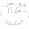 Szafka Nocna z szufladą 2 pcs Stare drewno 40 x 39 x 37 cm