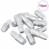 Wieszak na półki 12 pcs Srebrny 7 x 16 mm Żelazo