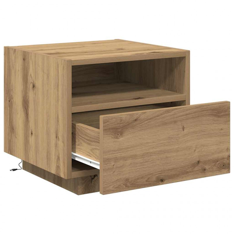 Szafka Nocna z szufladą 2 pcs Dąb rzemieślniczy 40 x 39 x 37 cm