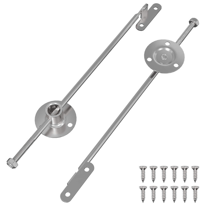 Zawias z uchwytem 2 pcs Srebrny 190 mm Żelazo