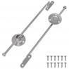 Zawias z uchwytem 2 pcs Srebrny 190 mm Żelazo