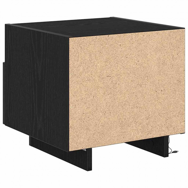 Szafka Nocna Czarny Dąb 40 x 39 x 37 cm Materiał drewnopochodny