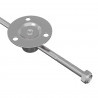 Zawias z uchwytem 12 pcs Srebrny 190 mm Metal