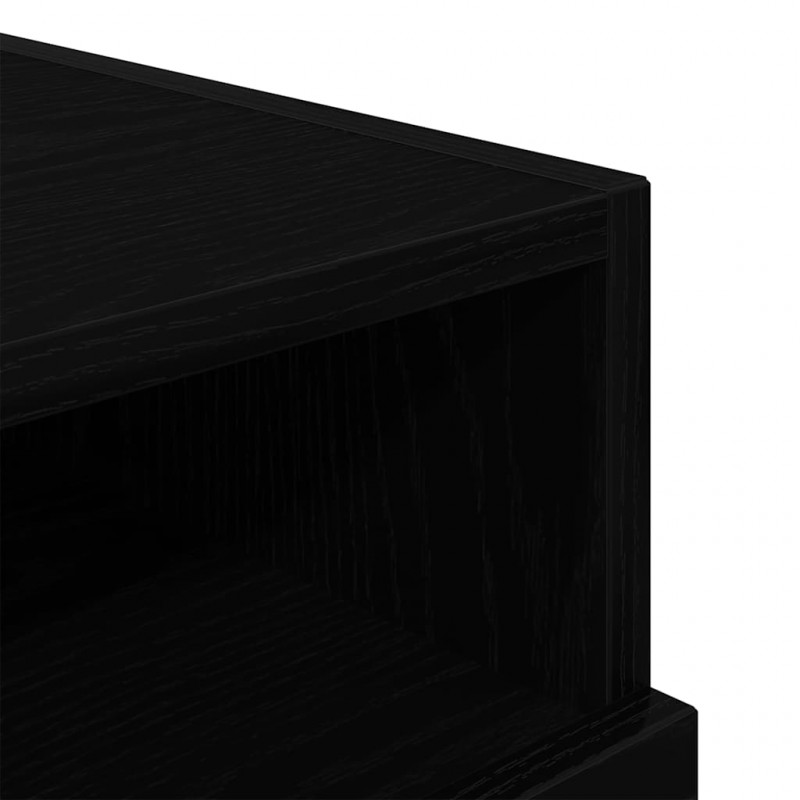 Szafka Nocna z szufladą 2 pcs Czarny Dąb 40 x 39 x 37 cm