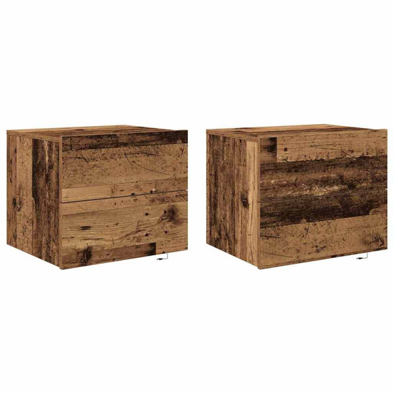 Szafka Nocna z szufladą 2 pcs Stare drewno 50 x 39 x 41 cm