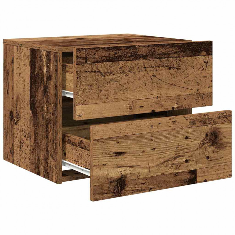 Szafka Nocna z szufladą 2 pcs Stare drewno 50 x 39 x 41 cm