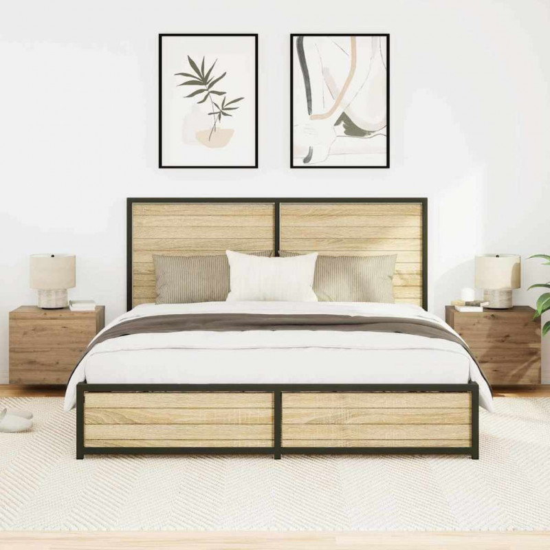 Szafka Nocna z szufladą 2 pcs Dąb rzemieślniczy 50 x 39 x 41 cm