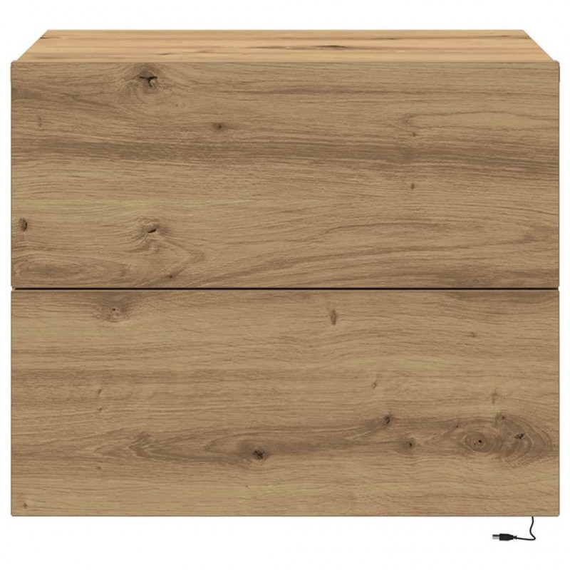 Szafka Nocna z szufladą 2 pcs Dąb rzemieślniczy 50 x 39 x 41 cm