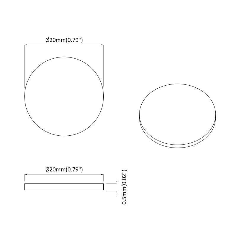 Okładka Śrubowa Samoprzylepna 12 pcs Czarny Ø 20 x 0,5 mm