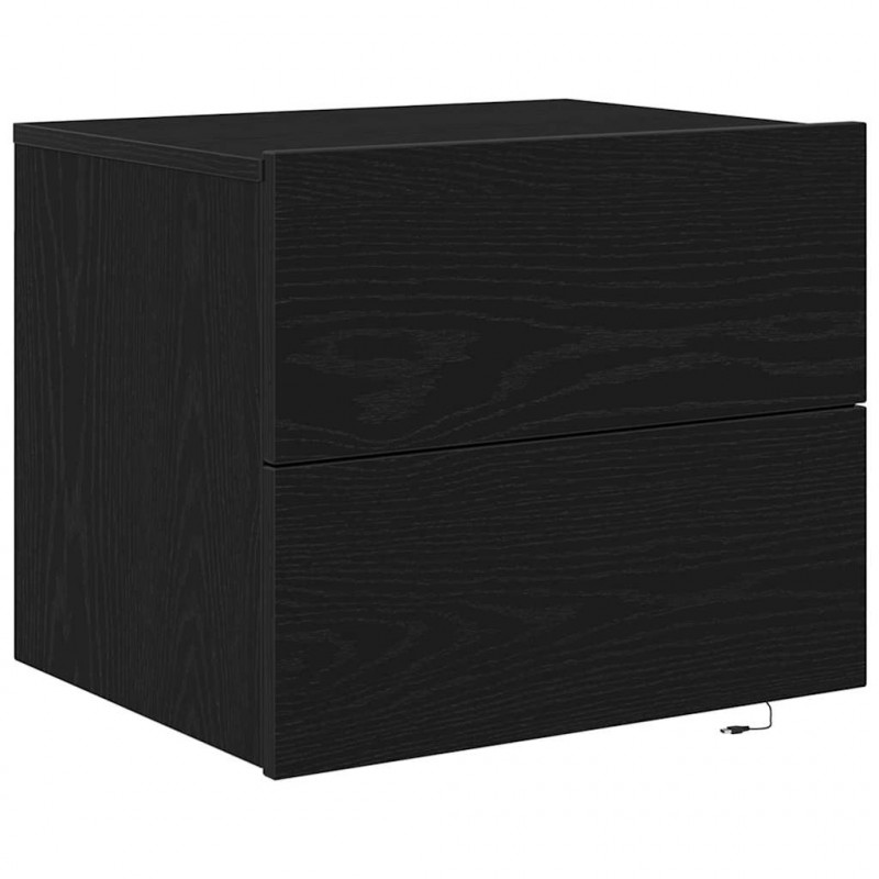 Szafka Nocna Czarny Dąb 50 x 39 x 41 cm Materiał drewnopochodny