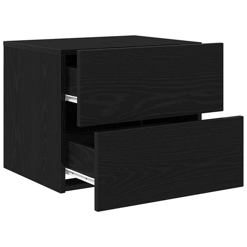 Szafka Nocna Czarny Dąb 50 x 39 x 41 cm Materiał drewnopochodny