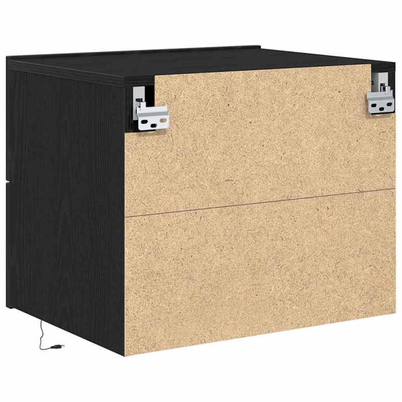 Szafka Nocna Czarny Dąb 50 x 39 x 41 cm Materiał drewnopochodny