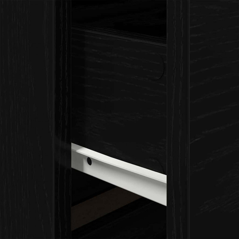 Szafka Nocna z szufladą 2 pcs Czarny Dąb 50 x 39 x 41 cm