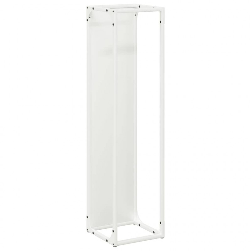 Stojak na drewno opałowe, biały, 25x25x100 cm
