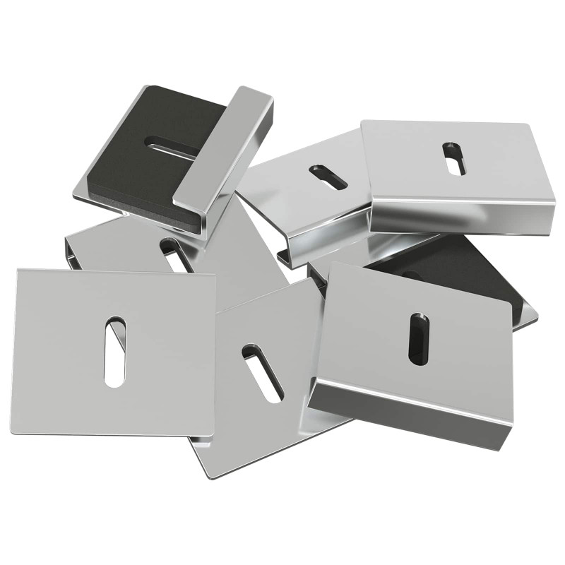 Uchwyt do lustra 2 pcs Nikiel 35 x 30 x 8,3 mm Stal