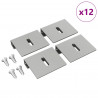 Uchwyt do lustra 12 pcs Nikiel 35 x 30 x 8,3 mm Stal