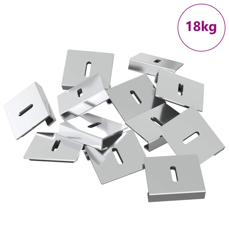 Uchwyt do lustra 340 pcs Nikiel 35 x 30 x 8,3 mm Stal