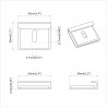 Uchwyt do lustra 340 pcs Nikiel 35 x 30 x 8,3 mm Stal