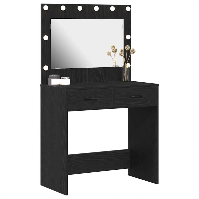 Toaletka Czarny Dąb 78,5 x 41 x 135 cm Materiał drewnopochodny