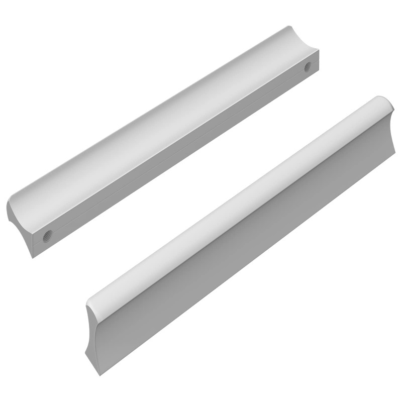 Uchwyt Gładki 2 pcs Srebrny 105.7 x 7.4 x 15.5 mm Aluminium