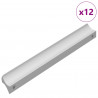 Uchwyt Gładki 12 pcs Srebrny 105.7 x 7.4 x 15.5 mm Aluminium