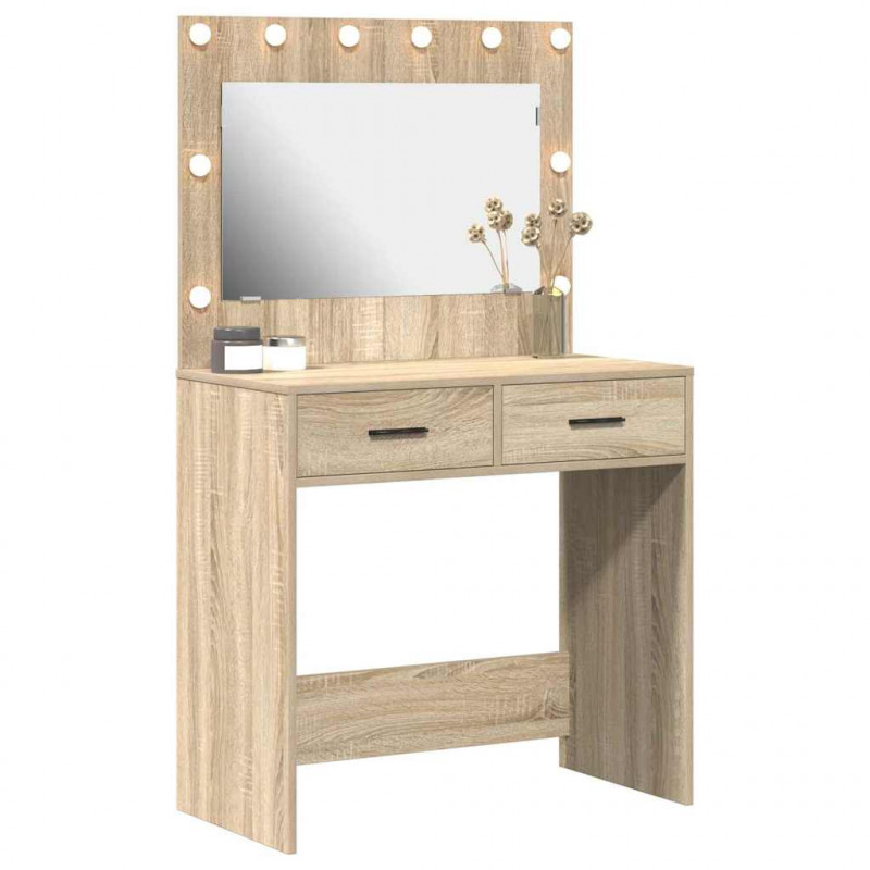 Toaletka Dąb Sonoma 78,5 x 41 x 135 cm Materiał drewnopochodny