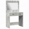 Toaletka z szufladą Z lustrem Betonowy szary 78,5 x 41 x 135 cm