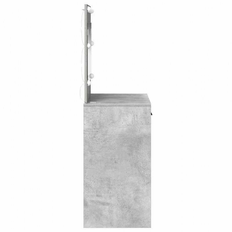 Toaletka z szufladą Z lustrem Betonowy szary 78,5 x 41 x 135 cm