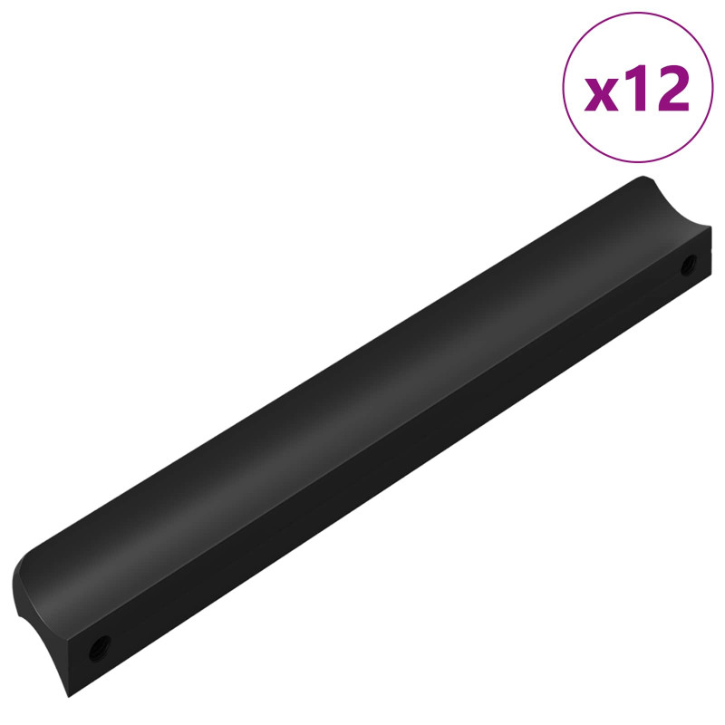 Uchwyt 12 pcs Czarny 106 x 7,4 x 15,5 mm Aluminium
