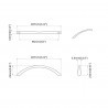 Uchwyt 2 pcs Srebrny 107 x 3.6 x 23 mm Stal nierdzewna