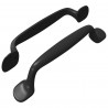 Uchwyt meblowy 2 pcs Czarny 130 x 19,4 x 22,3 mm Aluminium
