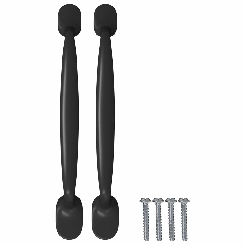 Uchwyt meblowy 2 pcs Czarny 130 x 19,4 x 22,3 mm Aluminium