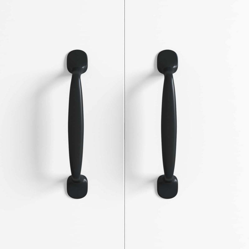 Uchwyt meblowy 2 pcs Czarny 130 x 19,4 x 22,3 mm Aluminium
