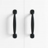 Uchwyt meblowy 2 pcs Czarny 130 x 19,4 x 22,3 mm Aluminium